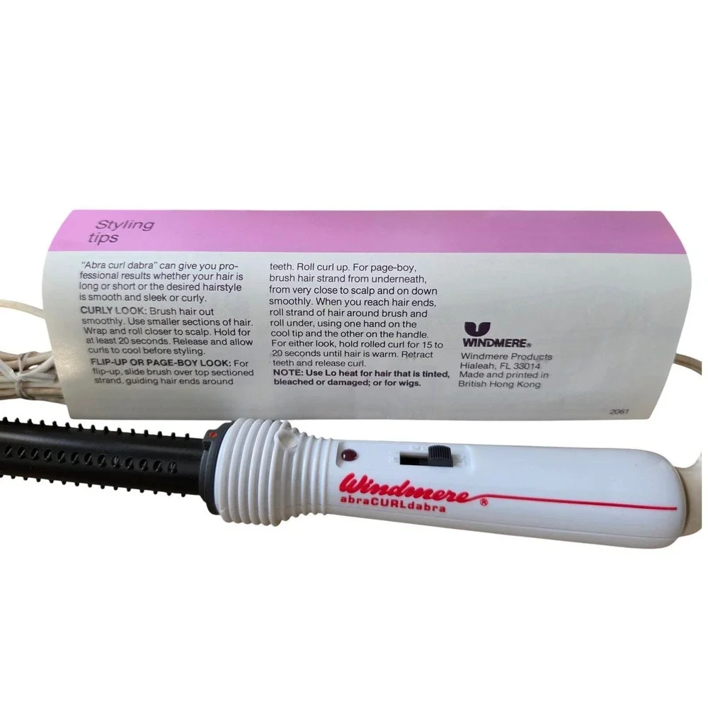 Windmere abraCURLdabra Vintage Retractable Teeth Curling Wand‎ Hair Styler White